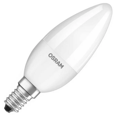 Матовая светодиодная лампа-свеча Osram LED STAR E14 6.5W 3000K